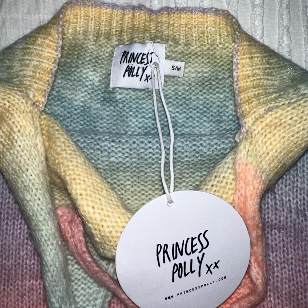 Princess Polly Rainbow Knit Halter Dress